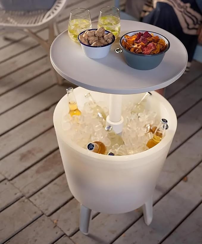 Cooler Mesa Bistrô Iluminado Keter