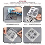 Protetor de Ralo Descartável Adesivo Kit