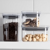 Pote Porta Mantimento Organizador Quadrado com Tampa Hermética Natural Block  450ml