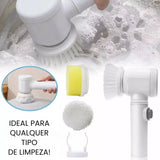 Escova Elétrica Multiuso 5 em 1 para Limpeza 360° – Potência e Agilidade na Palma da Sua Mão