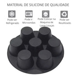 Forma de Silicone para Air Fryer com 7 Cavidades – Antiaderente para Cupcakes, Muffins e Mini Bolos