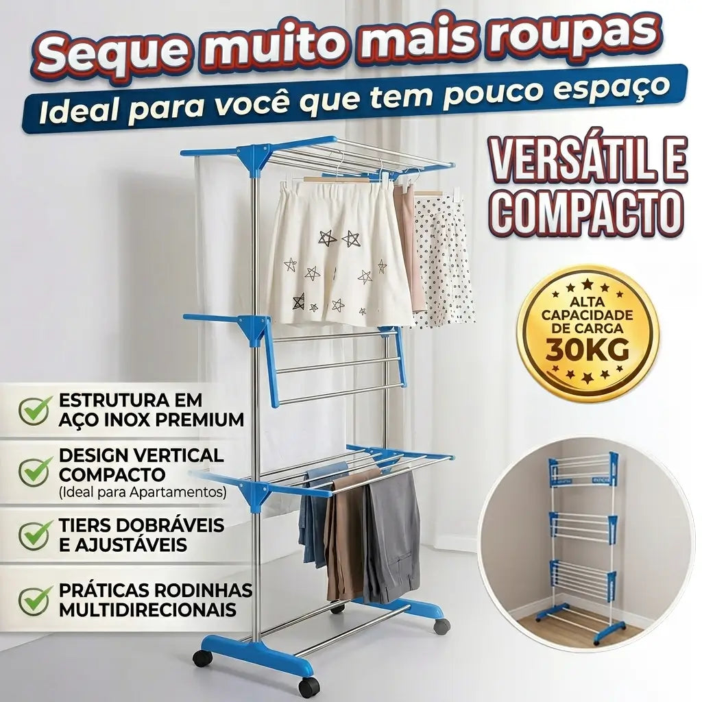 Varal MultiDry 3 Níveis