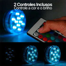 Upload image to gallery viewer, Kit de Luminárias para Piscina RGB 13 LEDS Sem Fios com Controle Remoto - AquaLed™
