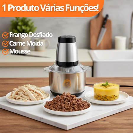 UltraMix – Triture Carnes e Legumes Em 10 Segundos Com Apenas Um Toque - Entrega Grátis