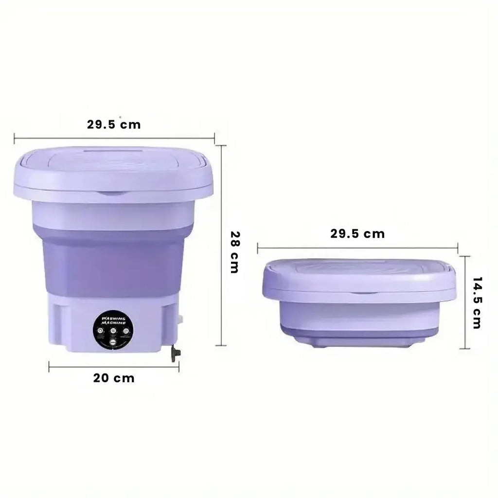 Mini Máquina de Lavar Roupa Dobrável TurboClean 9 Litros