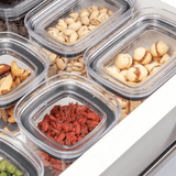 Pote Porta Mantimento Organizador Quadrado com Tampa Hermética Natural Block  450ml