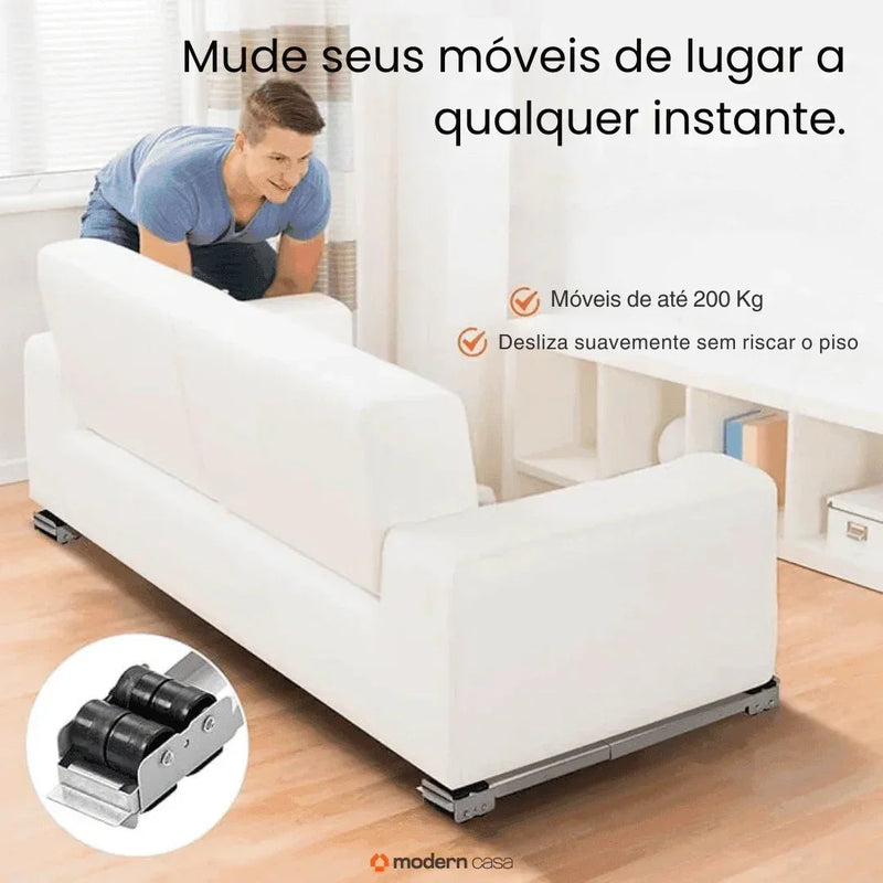 Suporte Para Pesos Com Rodinhas Ajustáveis
