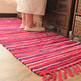 Tapete Artesanal Retrô em Algodão com Franjas – Estilo Boho