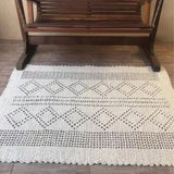 Tapete de Crochê Artesanal Retangular 1,50m