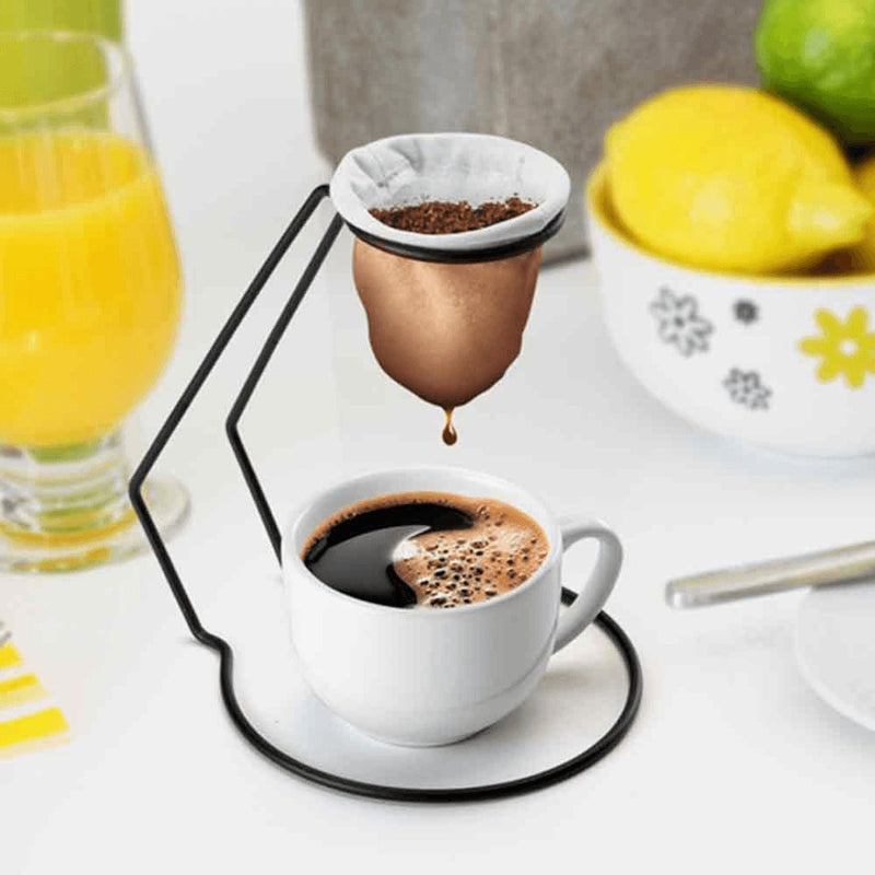 Coador de Café com Suporte Fast Coffee Preto