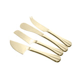 Jogo 4 Facas para Queijo Aço Inox Positano Dourado