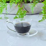Jogo 4 Xícaras de Café Bird com Pires Cristal 80ml