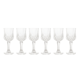 Jogo 6 Taças para Licor de Vidro Diamante 60ml