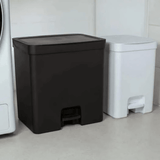 Lixeira de Pedal Trium Duplo Compartimento Preto 20 Litros