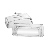 Manteigueira Retangular com Tampa Bird Cristal 18cm