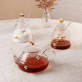Meleira de Vidro Borossilicato com Pegador Lovely Bee Abelha 500ml