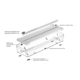 Organizador e Cortador de Rolos Duplo Clear Branco