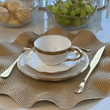 Jogo Americano Babado Dourado 38cm