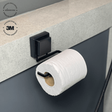 Porta Papel Higiênico Fixação 3M Preto Fosco