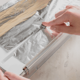 Organizador e Cortador de Rolos Duplo Clear Branco