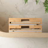 Suporte para Rolos de Papel Aluminio em Bambu