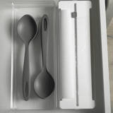 Organizador e Cortador de Rolos Duplo Clear Branco