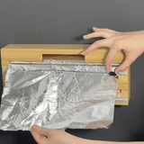 Suporte para Rolos de Papel Aluminio em Bambu