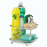 Suporte para Sabão Detergente e Esponja com Fixação por Ventosa Cromado