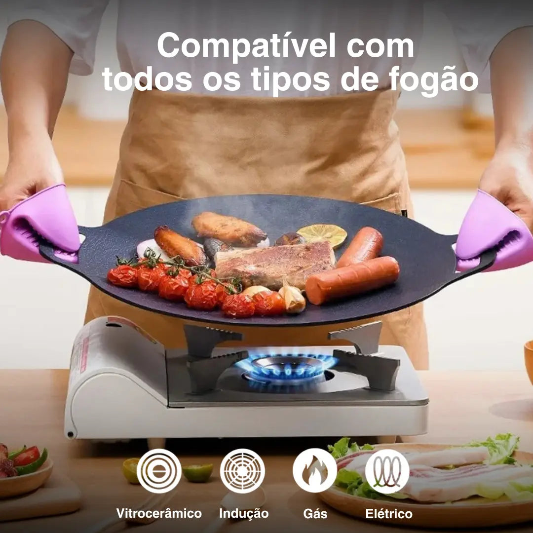 Frigideira de Pedra Coreana Antiaderente Premium (Cozinhe sem Óleo e Sem Grudar Nada)