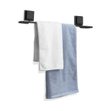 Toalheiro Porta Toalha de Banho de Piatina 3M Black Preto 50cm
